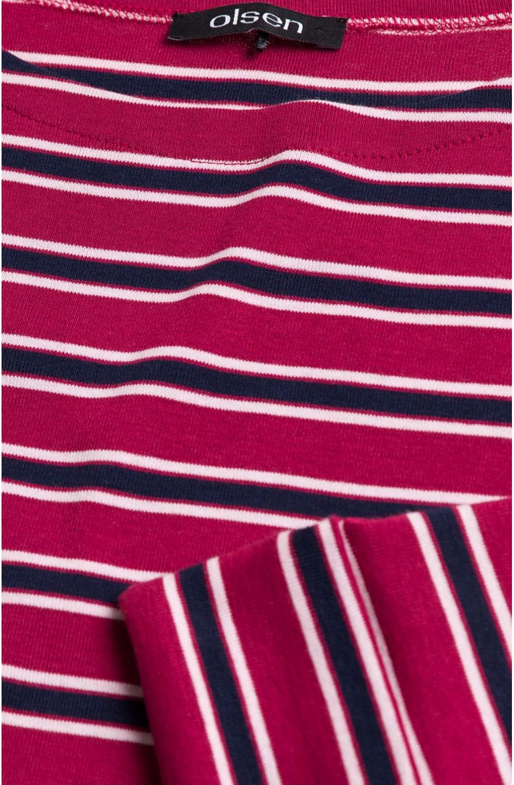 Barolo Red Striped Jersey Top