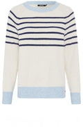 Beige and Blue Striped Henny Jumper