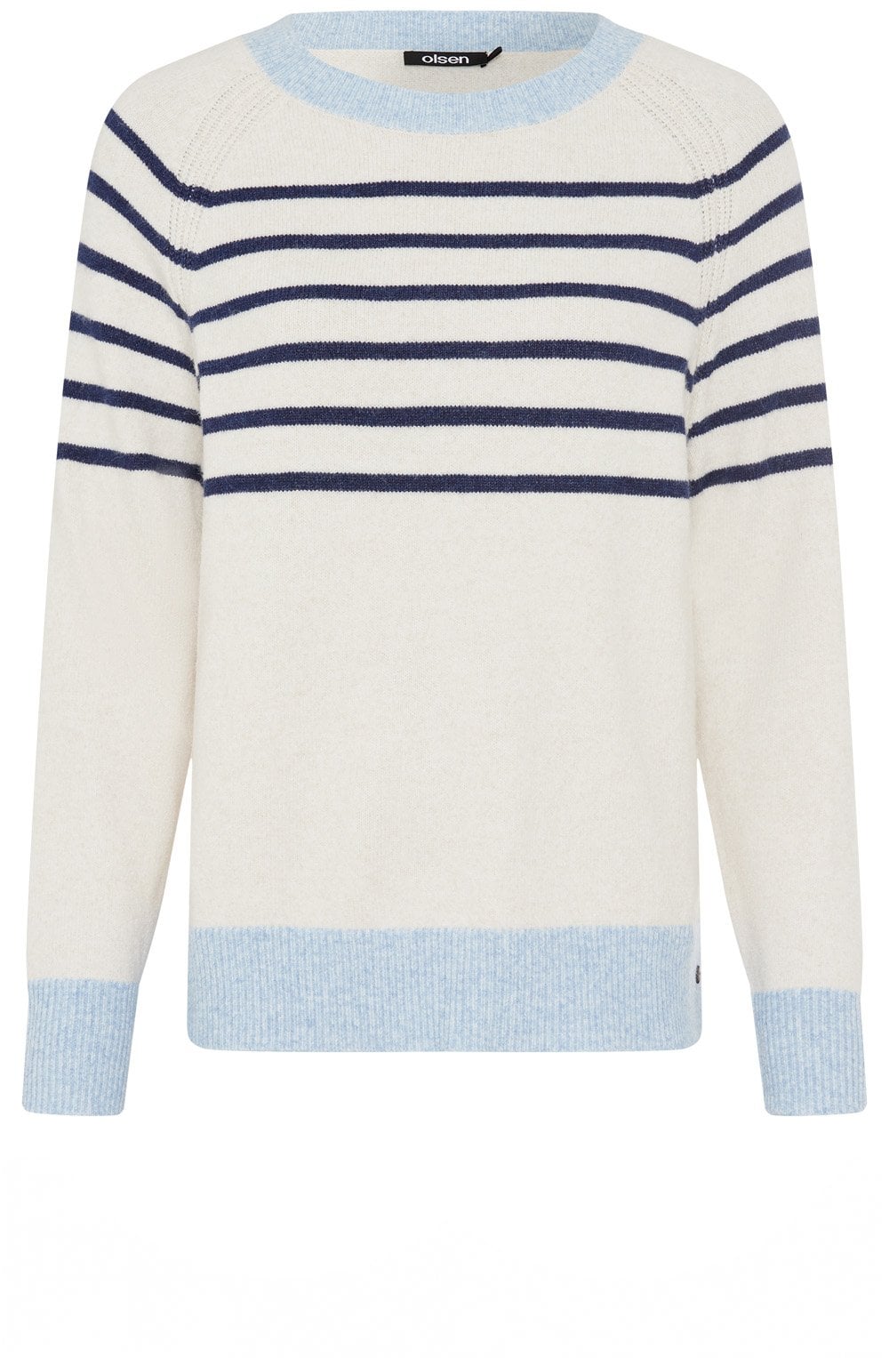 Beige and Blue Striped Henny Jumper