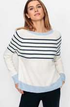 Beige and Blue Striped Henny Jumper