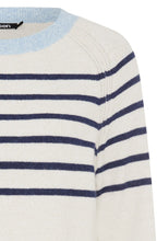 Beige and Blue Striped Henny Jumper