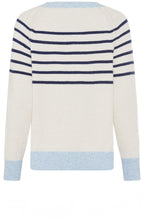 Beige and Blue Striped Henny Jumper