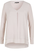 Beige Chiffon Front Top