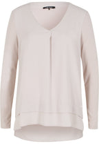 Beige Chiffon Front Top