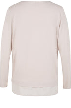 Beige Chiffon Front Top