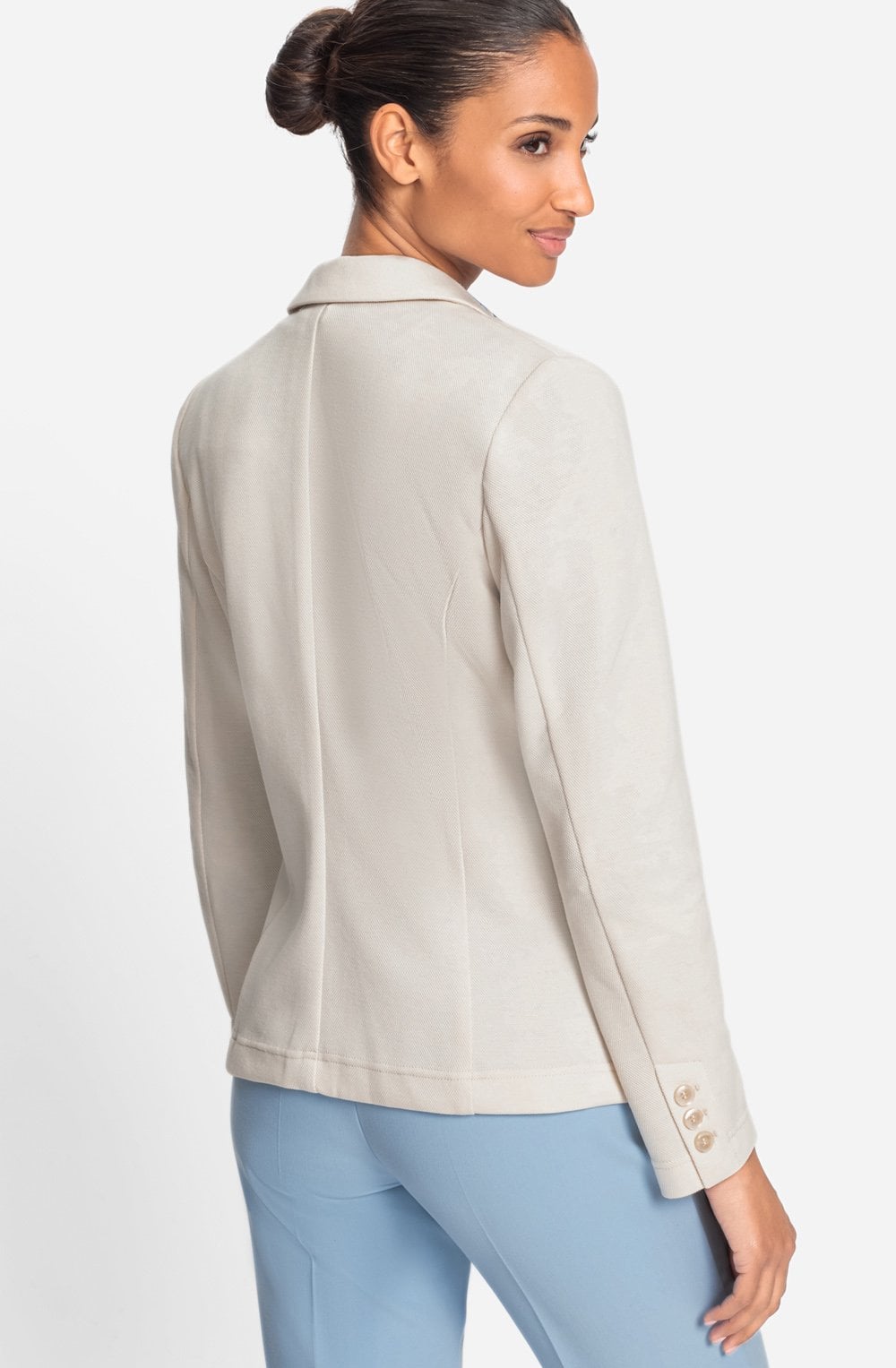 Beige Jersey Blazer