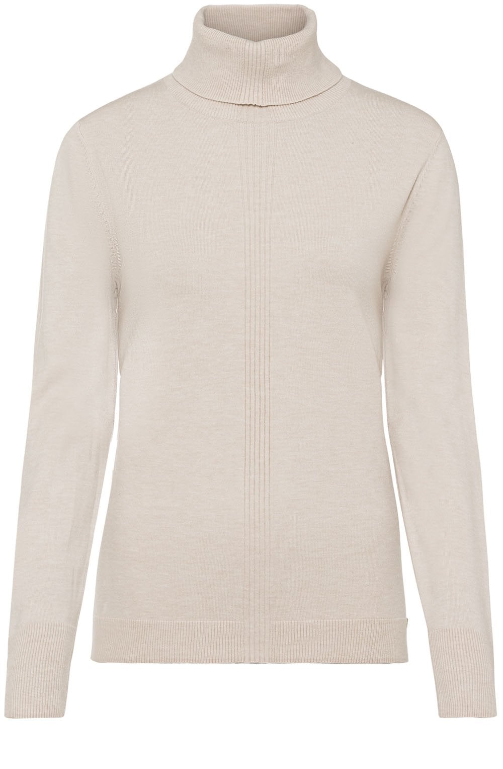 Beige Polo Neck Jumper