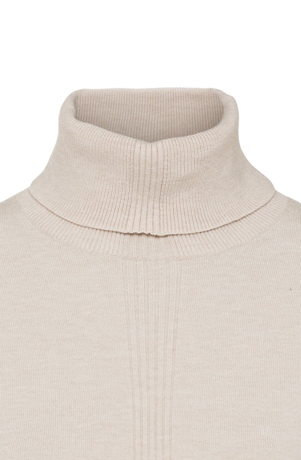 Beige Polo Neck Jumper