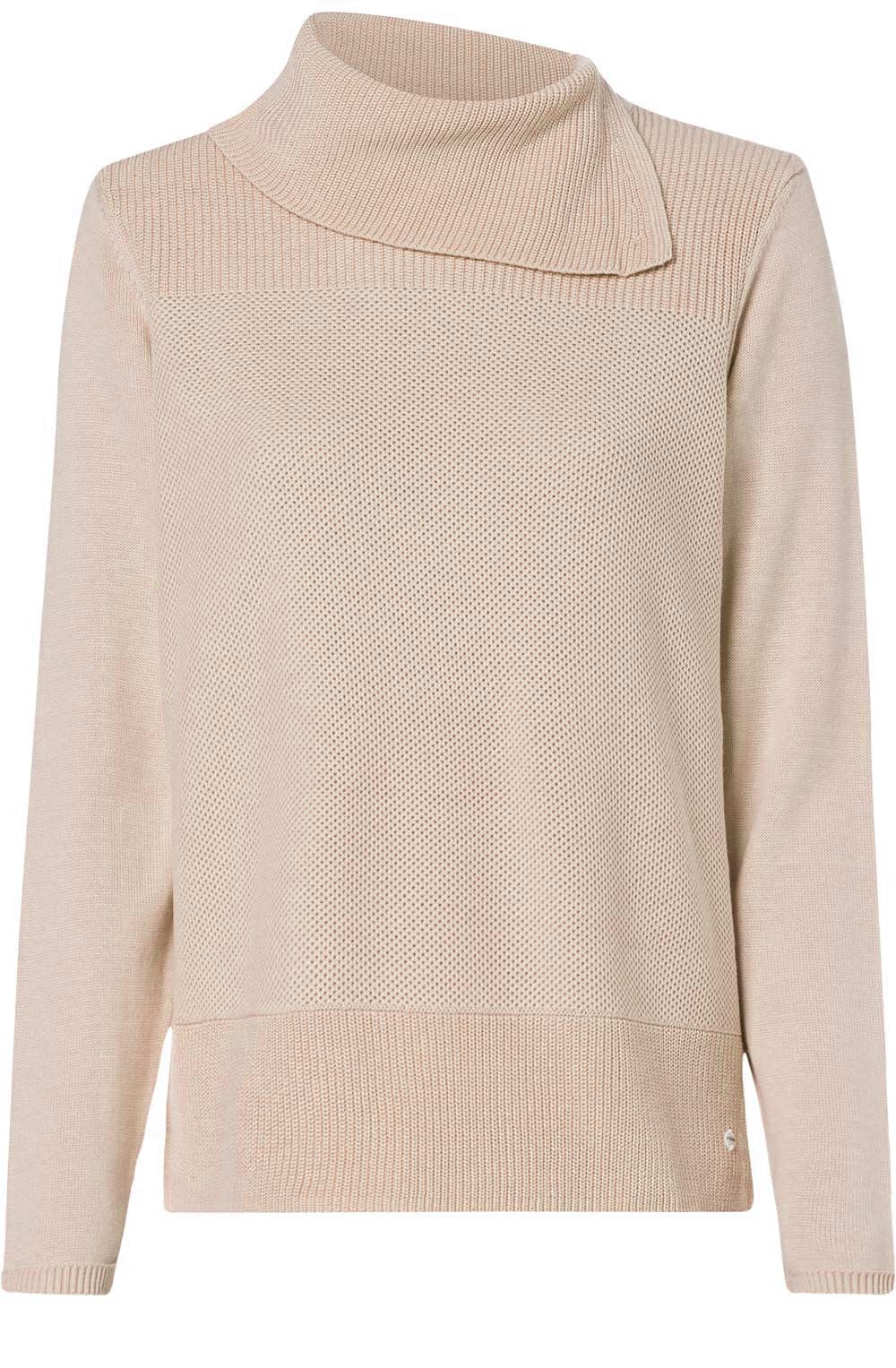 Beige Roll Neck Jumper