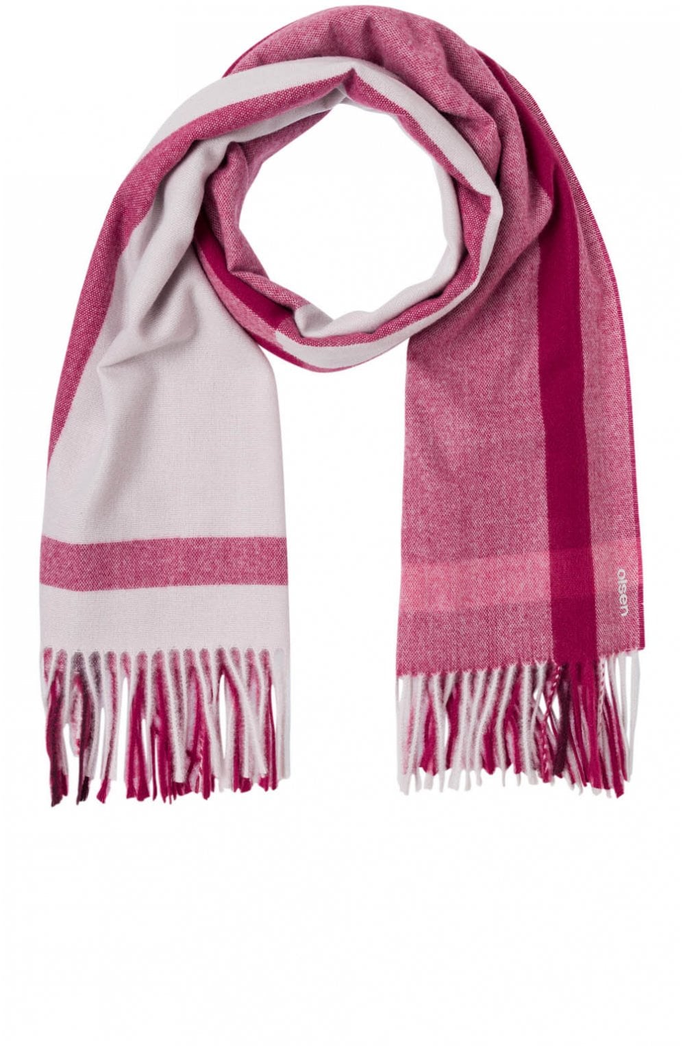 Berry Check Knit Scarf