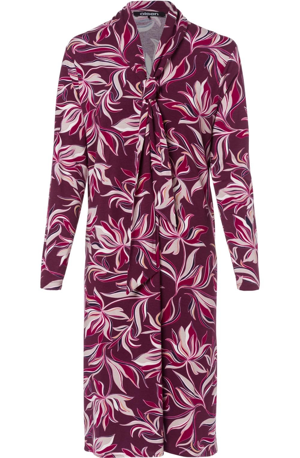 Berry Floral Design Dress
