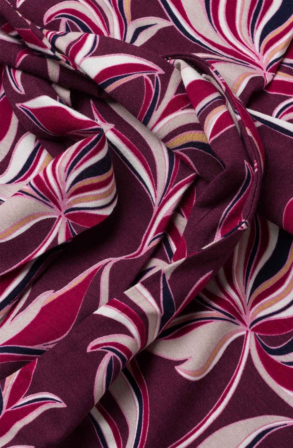 Berry Floral Design Dress