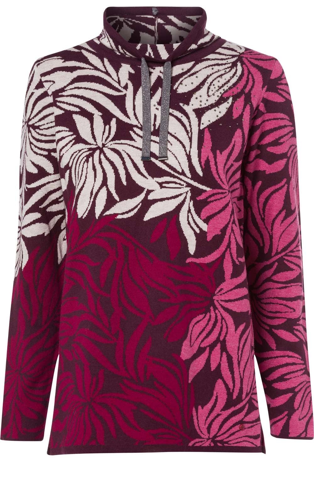 Berry Floral Design Jumper