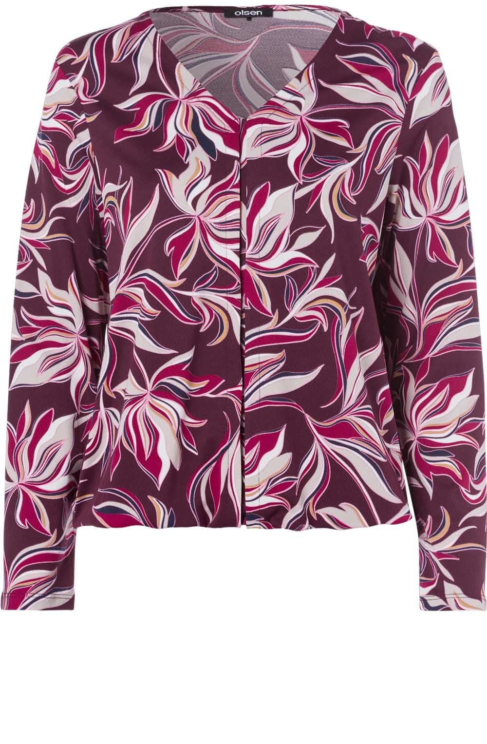 Berry Floral Design Top