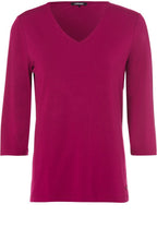Berry Jersey V Neck Top