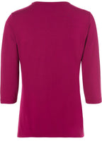 Berry Jersey V Neck Top