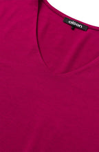 Berry Jersey V Neck Top