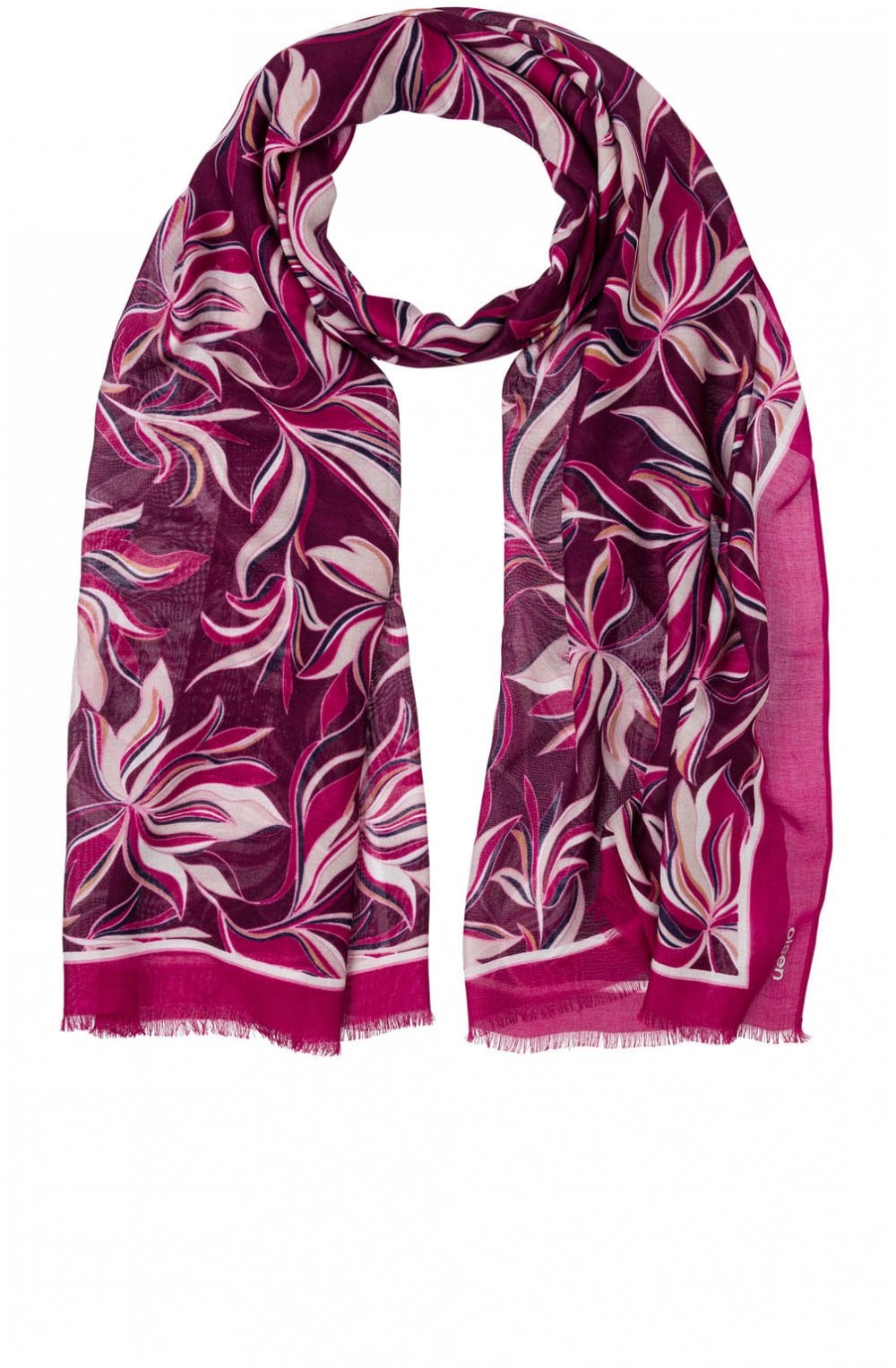 Berry Pink Patterned Scarf