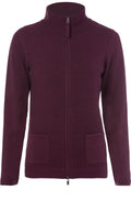 Berry Ribbed Knit Cardigan