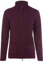 Berry Ribbed Knit Cardigan
