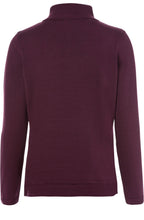 Berry Ribbed Knit Cardigan
