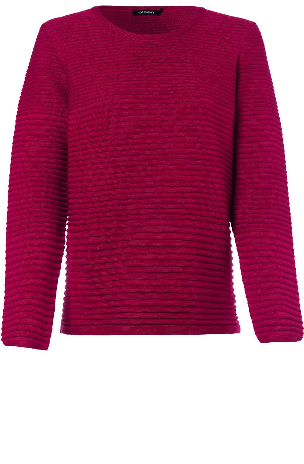 Berry Ribbed Knit Jumper