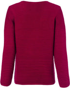Berry Ribbed Knit Jumper
