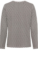 Black and Beige Graphic Print Hannah Top