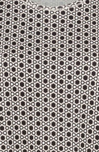 Black and Beige Graphic Print Hannah Top