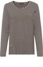 Black and Buttercream Striped Jersey Top