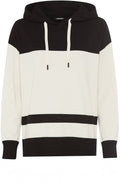 Black and Canvas Beige Cora Hooded Jumper