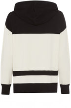 Black and Canvas Beige Cora Hooded Jumper