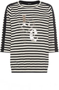 Black and Canvas Beige Love Clara Sweatshirt