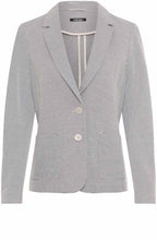 Black and Canvas Beige Textured Jersey Blazer