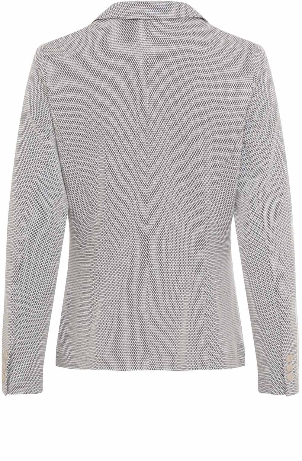 Black and Canvas Beige Textured Jersey Blazer