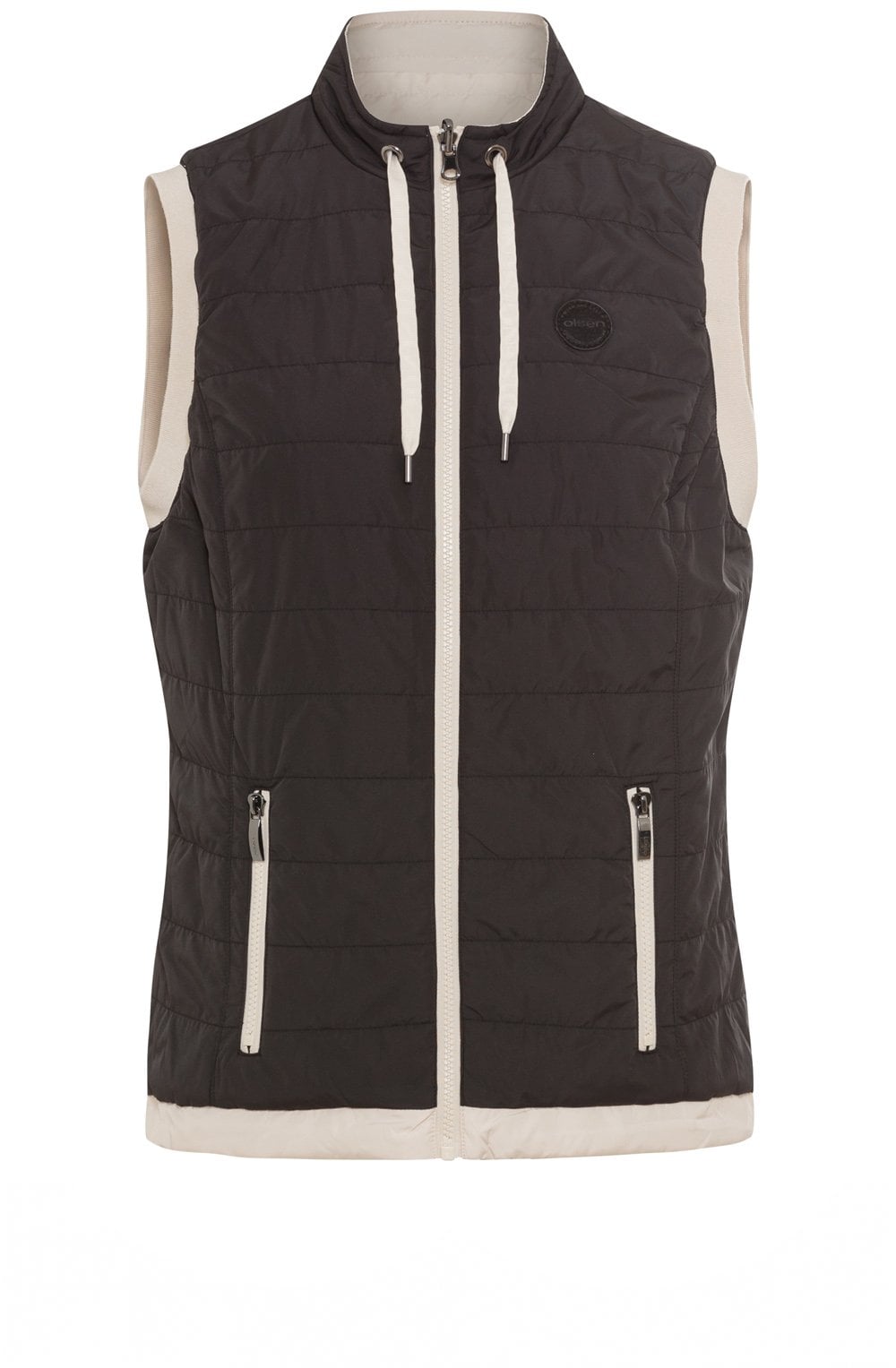 Black and Cream Reversible Gilet