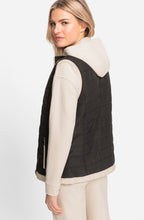 Black and Cream Reversible Gilet