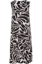 Black and Off White Bold Print Sleeveless Dress