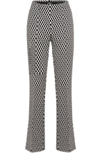 Black and Off White Jersey Mona Bootcut Trousers