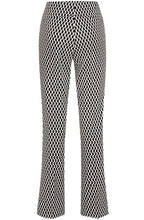 Black and Off White Jersey Mona Bootcut Trousers