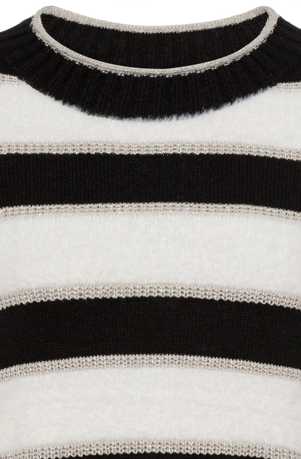 Black and White Shimmer and Fur Henny Jumper
