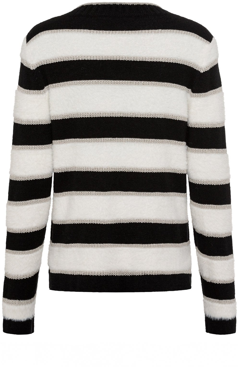 Black and White Shimmer and Fur Henny Jumper
