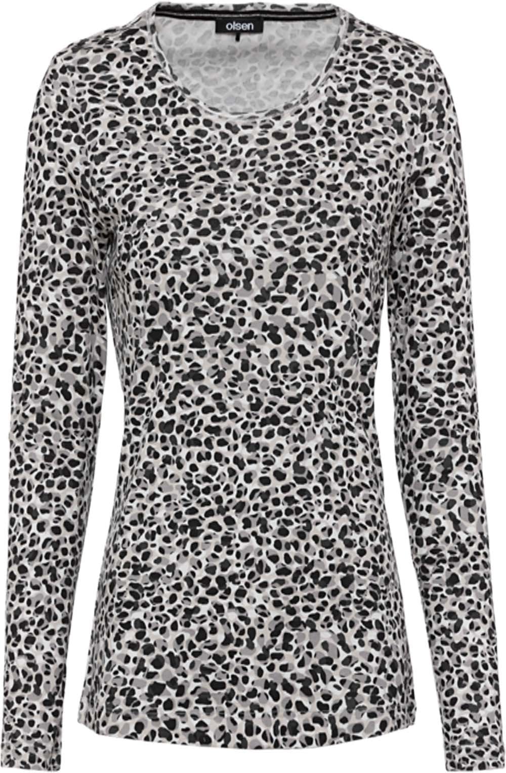 Black and White Spotted Print Top