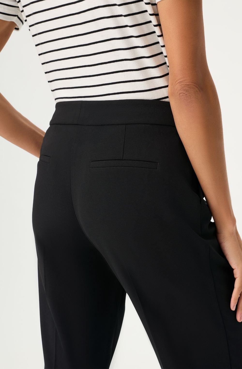 Black Belt Detail Straight Fit Lisa Trousers