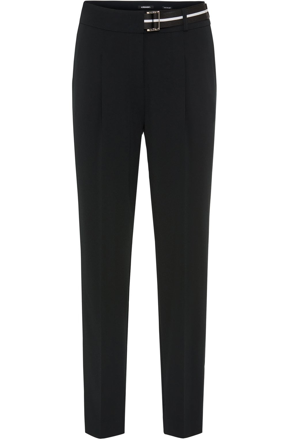 Black Belt Detail Straight Fit Lisa Trousers