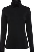Black Casual Long Sleeve Turtleneck