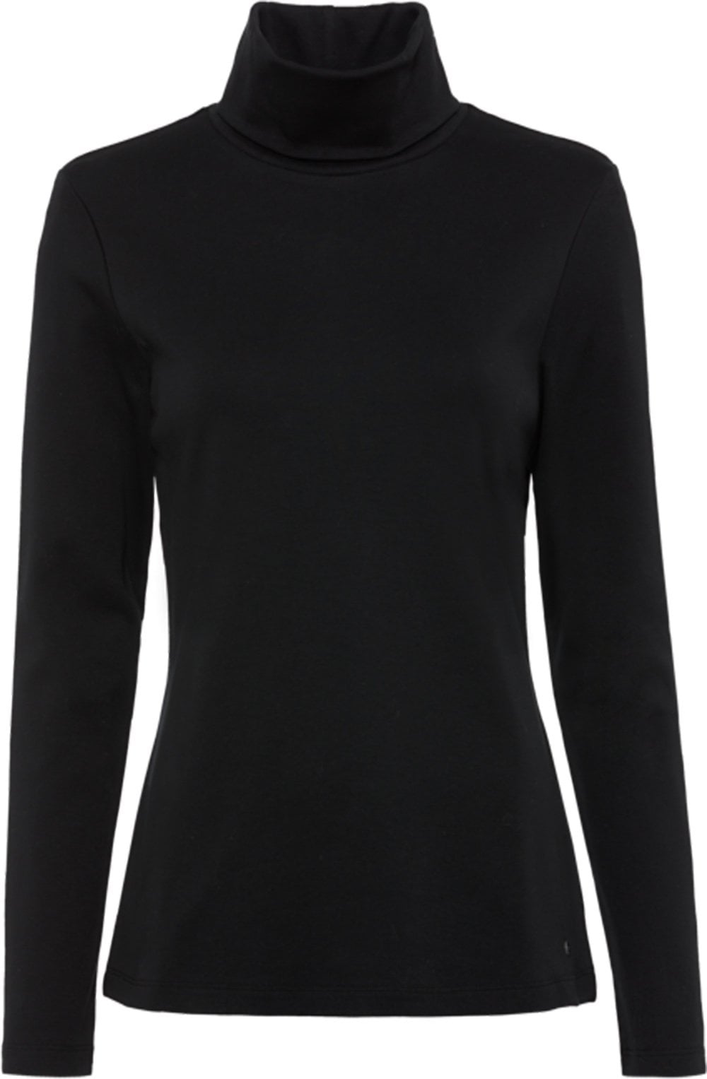 Black Casual Long Sleeve Turtleneck