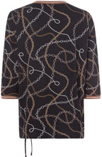 Black Chain Print Design Top