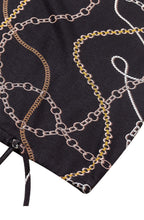 Black Chain Print Design Top