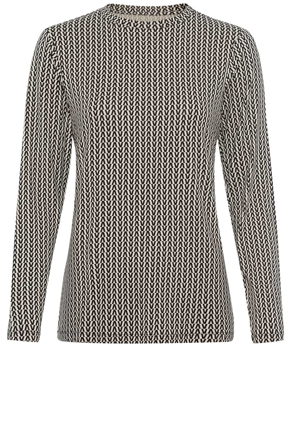 Black Chevron Jersey Edda Top